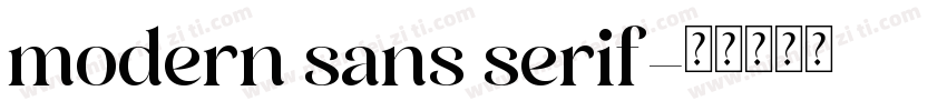 modern sans serif字体转换